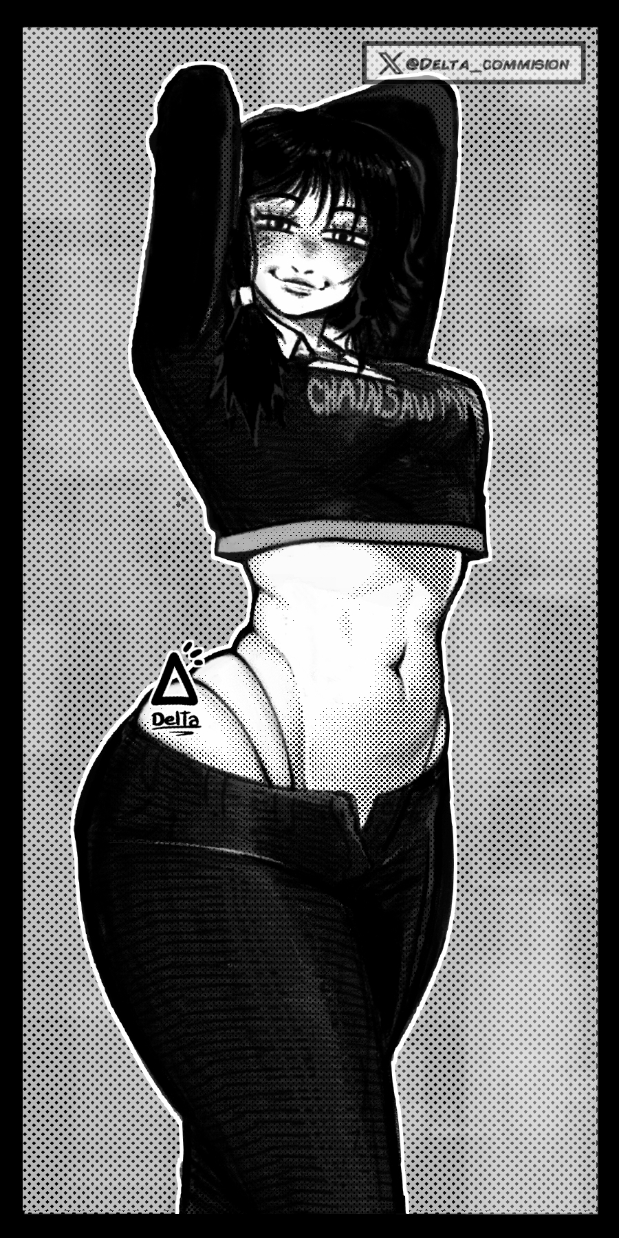 ass belly black_and_white breasts chainsaw_man delta_com female_only fumiko_mifune_(chainsaw_man) tagme thick thick_ass thick_thighs