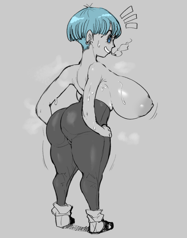 1girls 2021 almost_naked areola areolae ass bad_anatomy big_areola big_areolae big_ass big_breasts big_hips blue_eyes blue_hair blue_sclera bottomwear bowl_cut breast_jiggle breasts bulma_briefs cigarette cigarette_in_mouth clenched_teeth curvy curvy_body curvy_female curvy_figure dat_ass dragon_ball dragon_ball_z ear ear_piercing female female_focus female_only fruitysnacks hair hips huge_breasts jiggle large_ass large_breasts long_breasts looking_at_viewer looking_back monochrome motion_lines myart nipples no_bra notice_lines partially_clothed partially_nude sagging_breasts shoes short_hair simple_background sketch smoke smoking solo solo_female solo_focus sweat sweatdrop sweating sweaty teeth_showing top_heavy topless undercut very_short_hair wiggle wiggle_lines