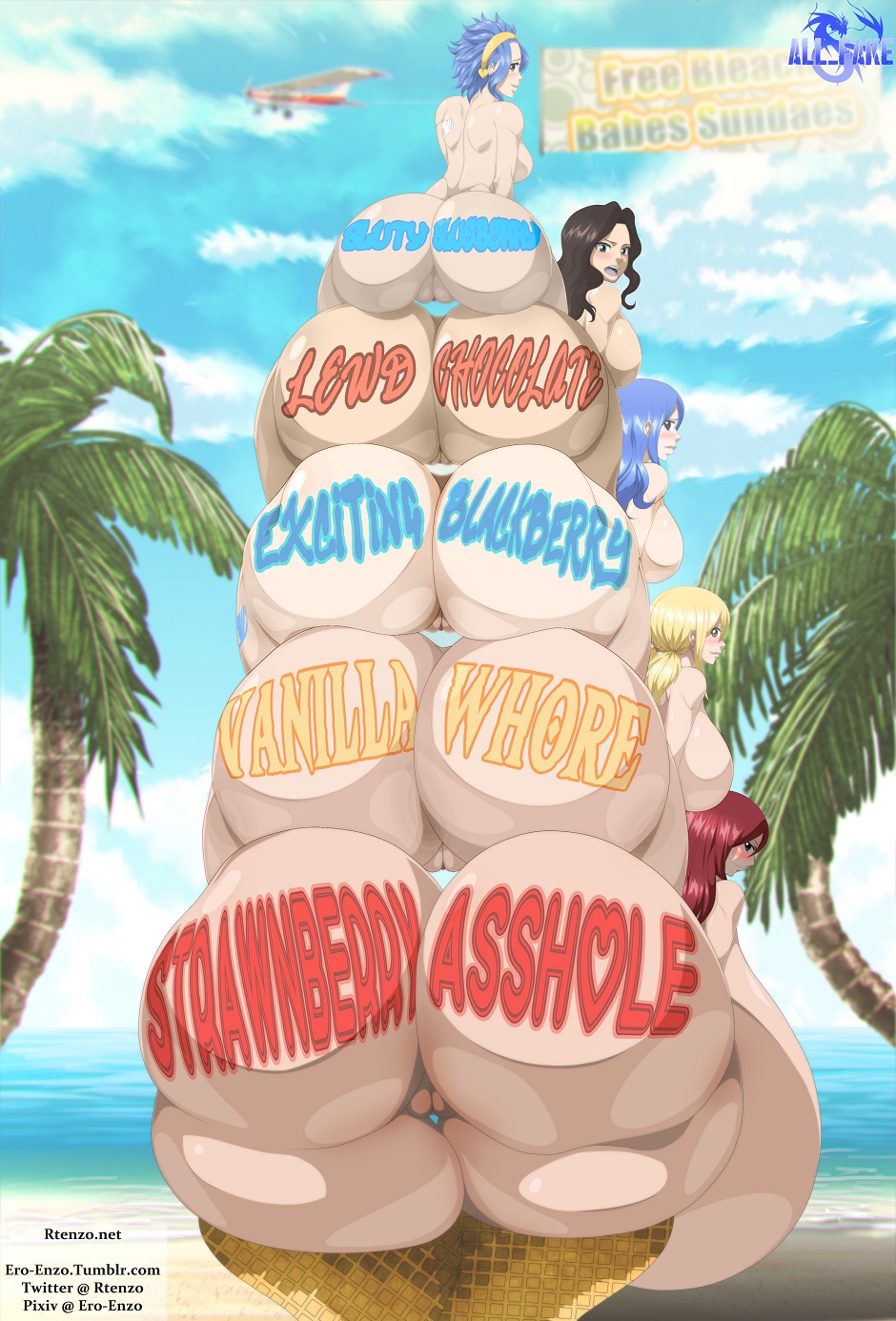 5girls ass_cream_cone ass_focus ass_stack ass_to_ass ass_to_viewer ass_tower beach big_ass big_breasts big_butt blonde_hair blue_eyes blue_hair blush body_writing breasts_bigger_than_body breasts_bigger_than_head breasts_bigger_than_torso brown_eyes brown_hair cana_alberona edit enormous_ass enormous_breasts enormous_butt ero-enzo erza_scarlet fairy_tail gigantic_ass gigantic_breasts girl_on_bottom girl_on_top huge_ass huge_breasts huge_butt hyper hyper_ass hyper_breasts hyper_thighs ink innie_pussy juvia_lockser levy_mcgarden lucy_heartfilia massive_ass massive_breasts massive_thighs multiple_girls on_top_of_another ontop pussy red_eyes red_hair stacked tattoo tattoo_on_butt third-party_edit tower voluptuous writing writing_on_ass writing_on_body