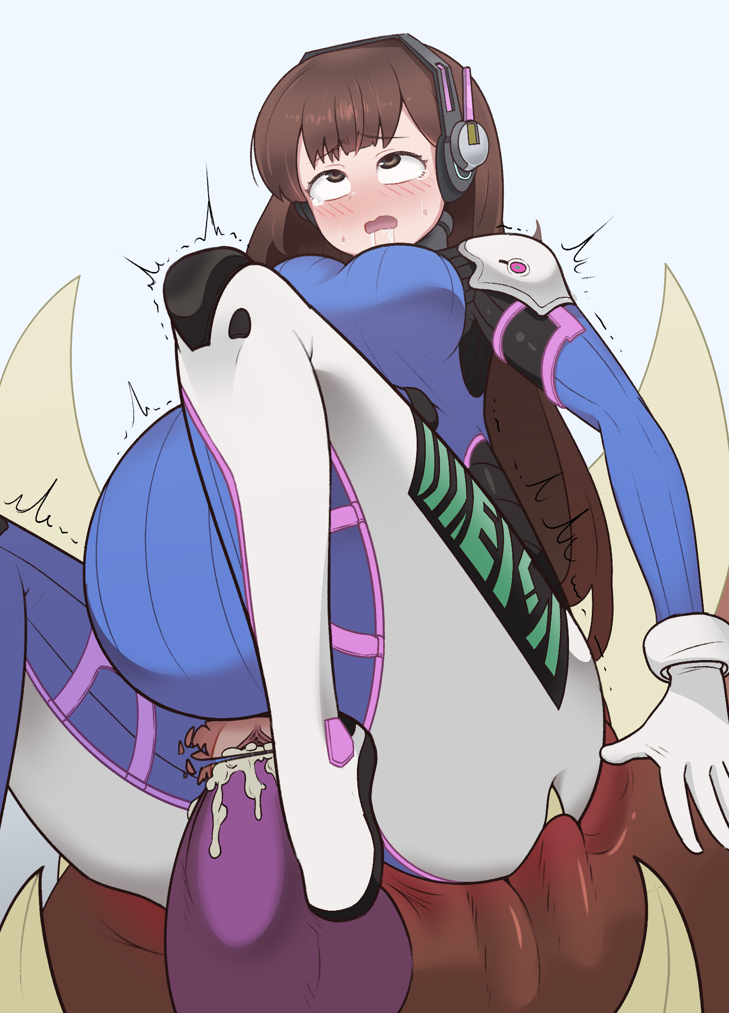 1girls, asian, asian female, blizzard entertainment, blush, bodysuit, crossover, cum, cum in pussy, cum inside, cumflation, d.va, drooling, everyday2, female, gloves, headphones, highres, inflation, interspecies, monster, overwatch, pregnant, pregnant sex, pussy, ready to pop, saliva, sex, starcraft, sunken colony, thick thighs, thighs, torn bodysuit, vaginal penetration, zerg