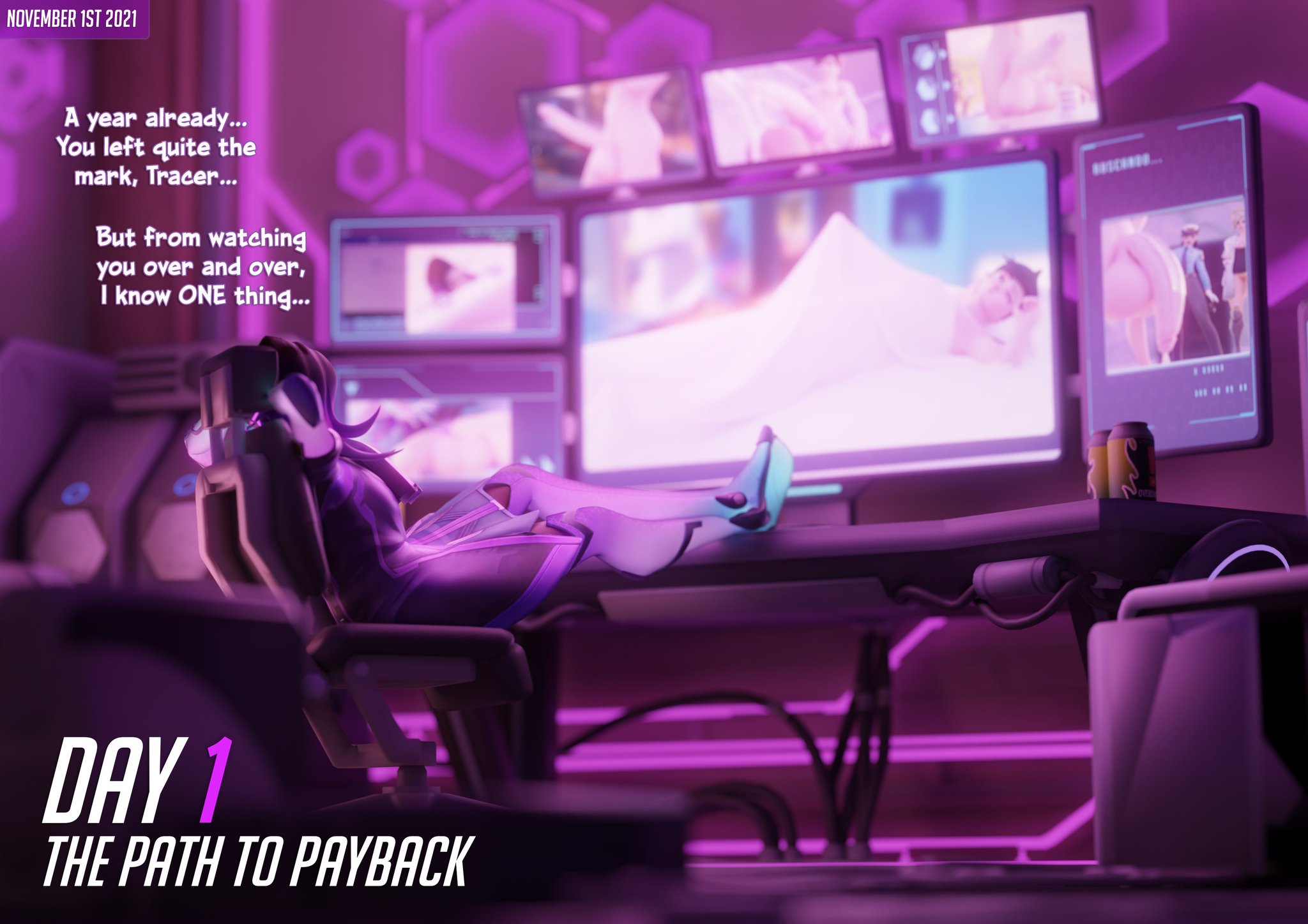 3d, 3futas, angela ziegler, balls, bed, chainsmoker, clothed, clothing, computer, d.va, degradation, desktop, dr. ziegler, dripping cum, electronics, english text, erection, exhibitionism, female, female focus, fully clothed, futanari, hana song, human, hyper balls, hyper penis, intersex, lena oxton, mercy, multicolored hair, naked, no nut november, nude, olivia colomar, outdoors, outside, overwatch, overwatch 2, penis, penis awe, police, police hat, police officer, police officer d.va, police uniform, policewoman, solo focus, sombra, text, tracer, under covers