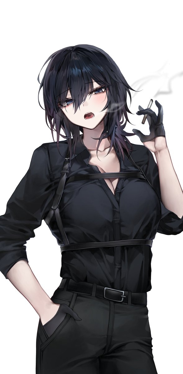 03 bara, black eyes, black hair, breasts, curvy, female, ishimi yokoyama, large breasts