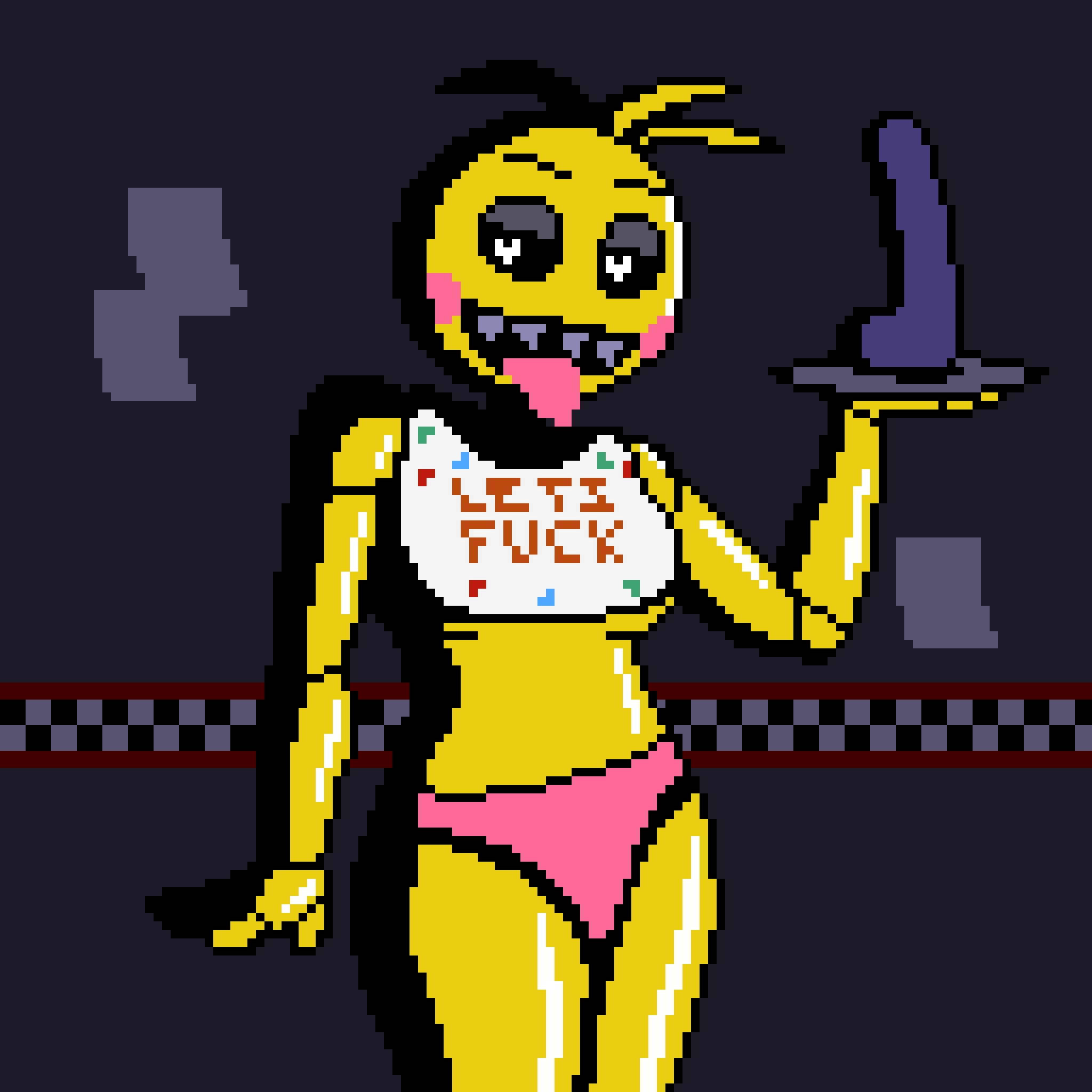 1girls anthro artist_request bib clothed dildo female female_only five_nights_at_freddy's fnaf lovetaste_chica no_visible_genitalia pixel_art robot solo tongue tongue_out toony toy_chica_(fnaf) toy_chica_(love_taste) yellow_body
creeperfriend10