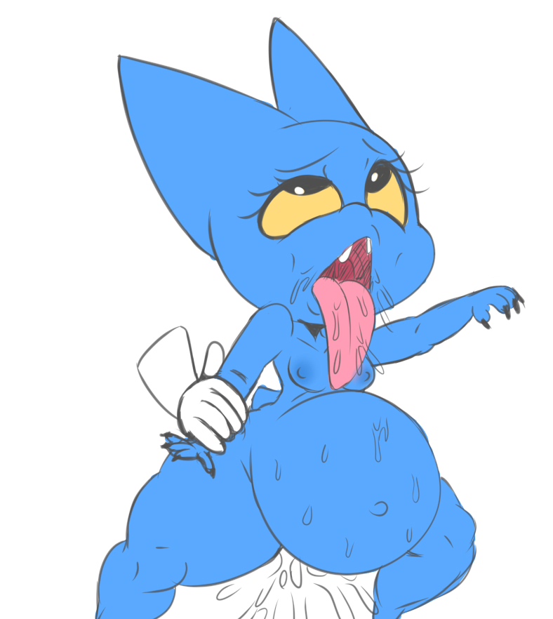 adorabat anthro bat biped blue_body bodily_fluids cartoon_network cum drooling female female_penetrated genital_fluids inflation inflation male male/female male_penetrating male_penetrating_female mammal mao_mao:_heroes_of_pure_heart neom-daddy penetration saliva sex simple_background sweat thick_thighs tongue tongue_out white_background