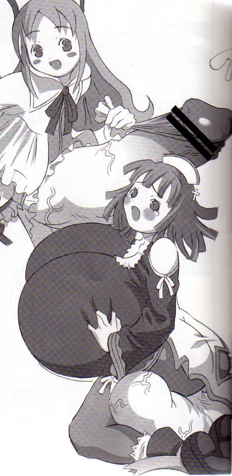 2futas ass big_breasts big_penis bimbo breasts censored clothed clothing cropped disgaea disgaea_1 duo flonne futa_only futanari gigantic_breasts gigantic_penis huge_ass huge_breasts huge_cock human hyper_breasts hyper_penis imminent_paizuri imminent_sex impossible_clothes impossible_shirt la_pucelle_tactics large_breasts large_penis looking_at_viewer lowres massive_breasts monochrome mostly_clothed multiple_girls nippon_ichi_software penis priere shirt source_request tight_clothes tight_shirt