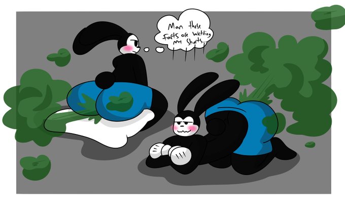 :3 bed big_ass big_butt blue_shorts blush blushed brappycatty disney english_textrnbubble_text fart fart_everywhere fart_fetish farting oswald_(character) oswald_the_lucky_rabbit pleasure pleasure_face shorts text universal_studiosrnfluid