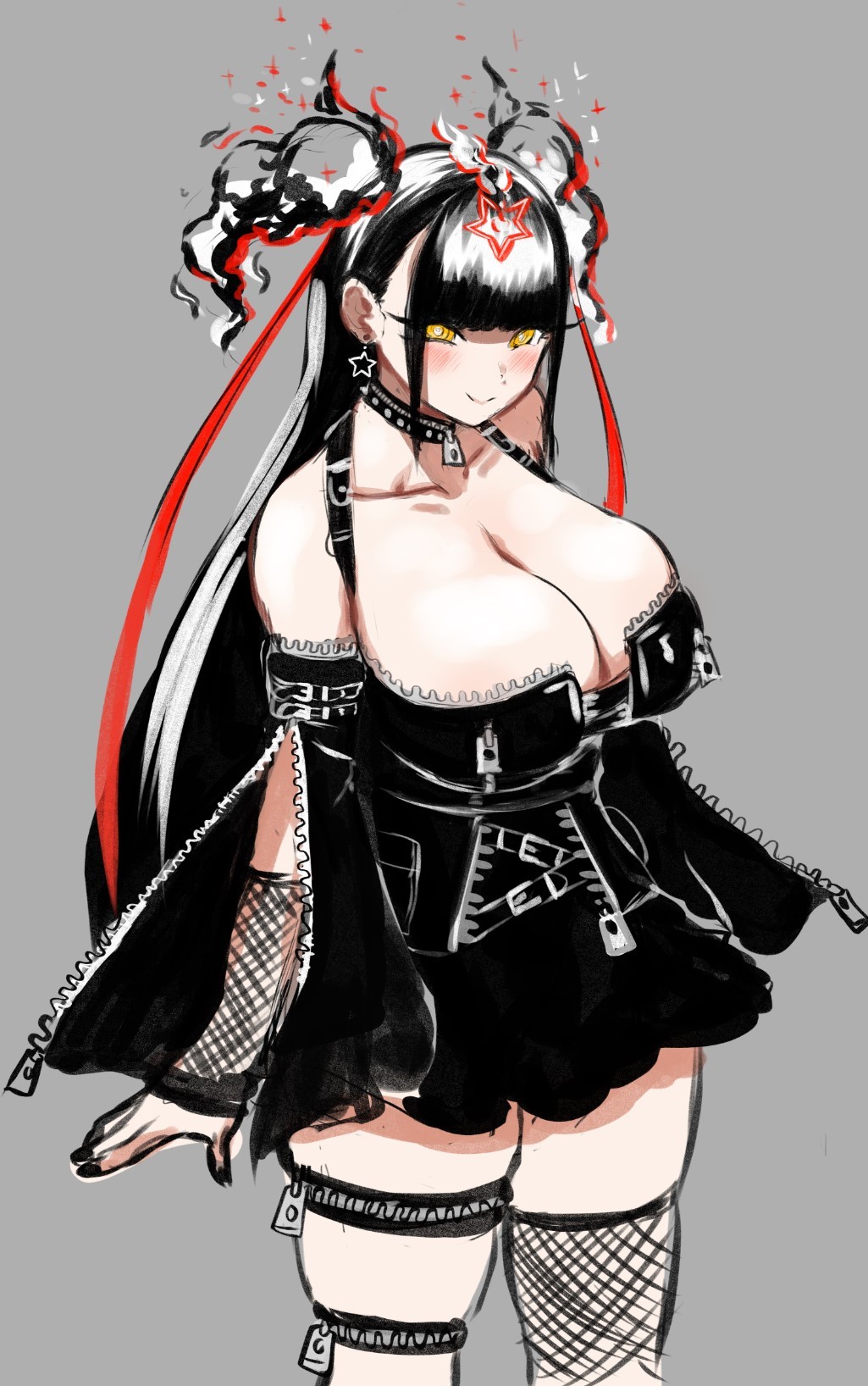 awesomeerix, female, fishnets, goth, goth girl, oc, original, solo, solo female, solo focus