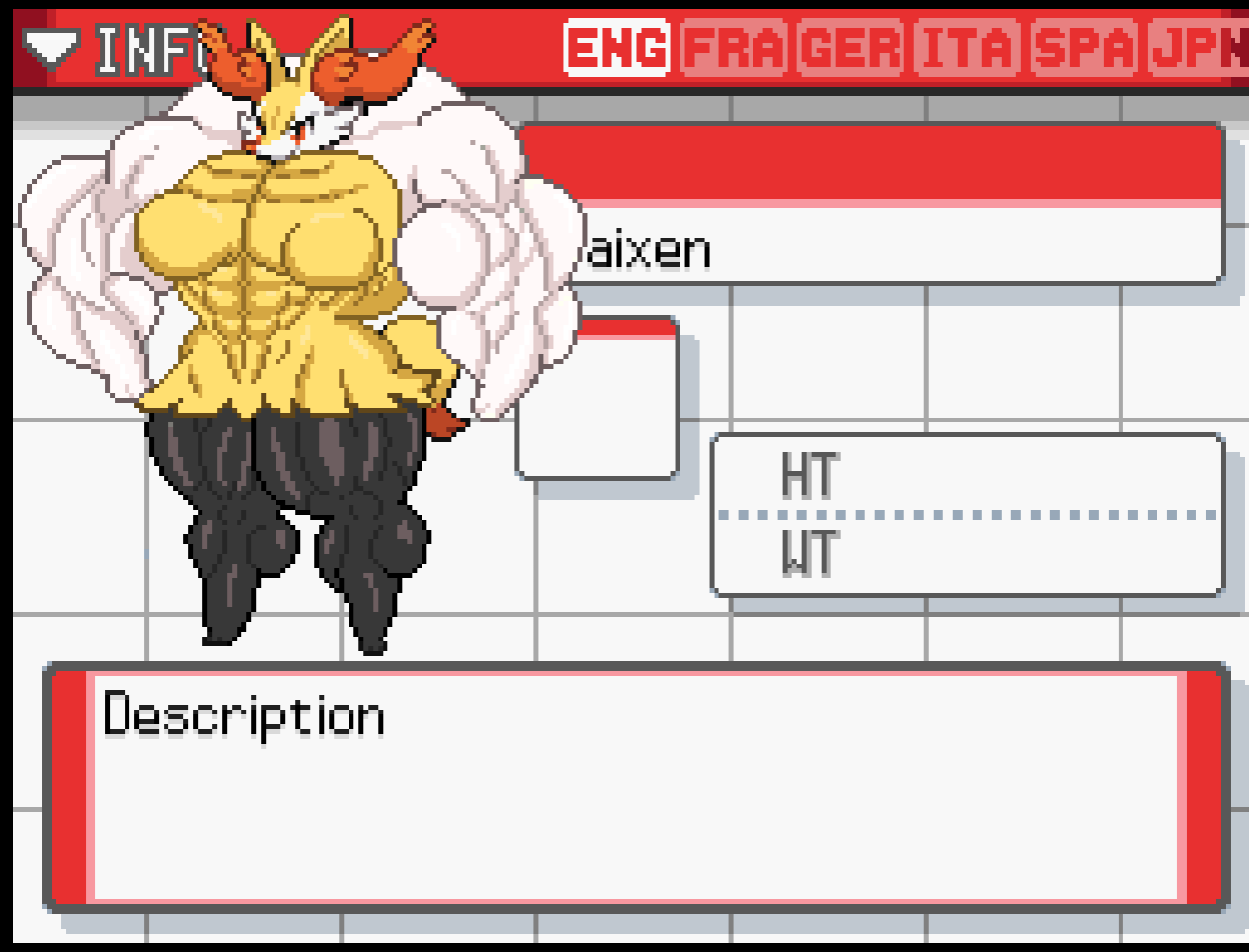 abs anthro biceps big_breasts big_muscles braixen breasts female furry huge_muscles hyper hyper_muscles large_muscles muscles muscular muscular_arms muscular_female muscular_legs muscular_thighs needs_larger_breasts nintendo pecs pixel_art pokémon_(species) pokemon pokemon_(species) tail xxdexseaxx