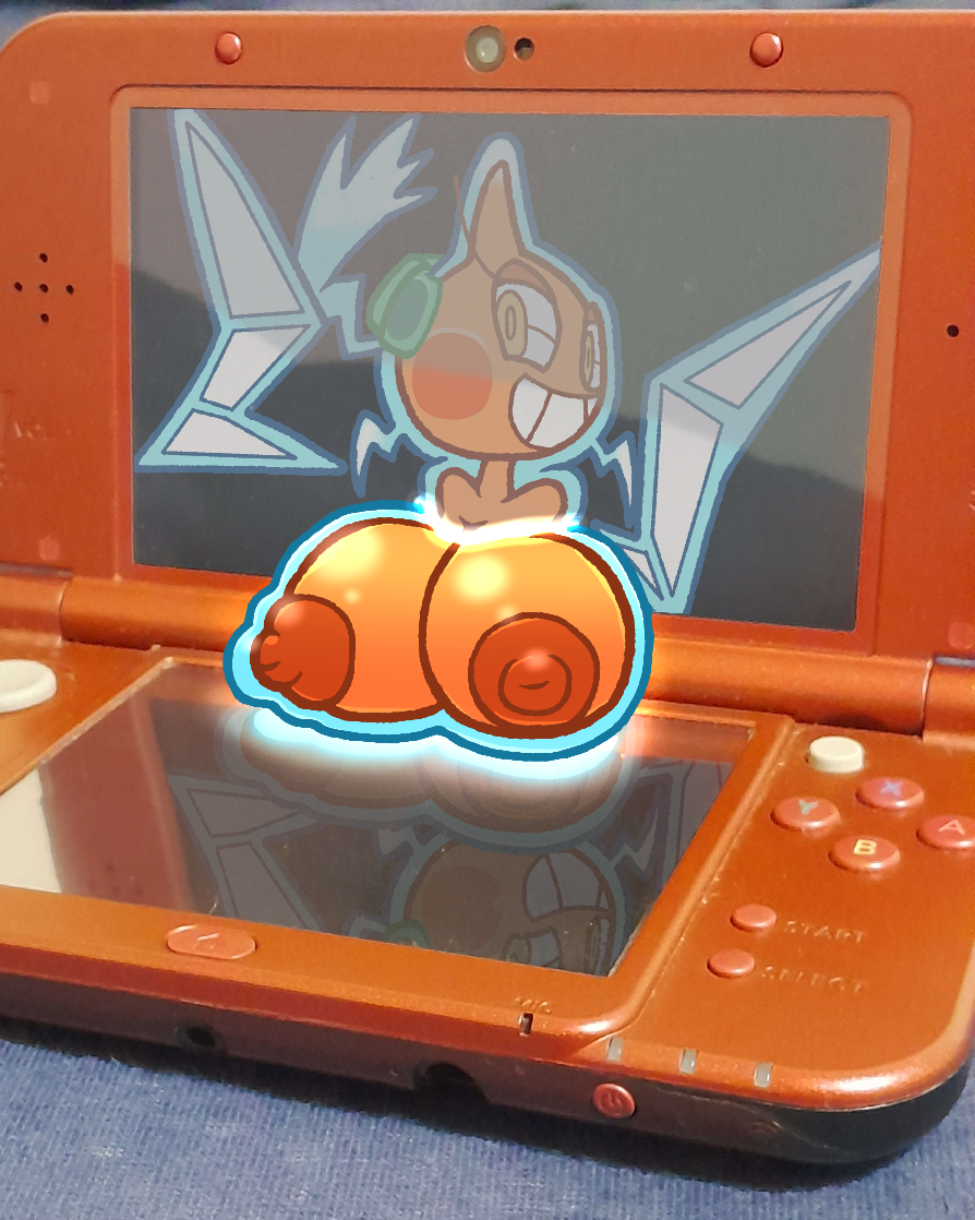 3ds alternate_form anthro chabble face_on_glass ghost nintendo nintendo_3ds pokémon_(species) pokemon post_transformation reflection rotom rotom_burnet_(chabble)