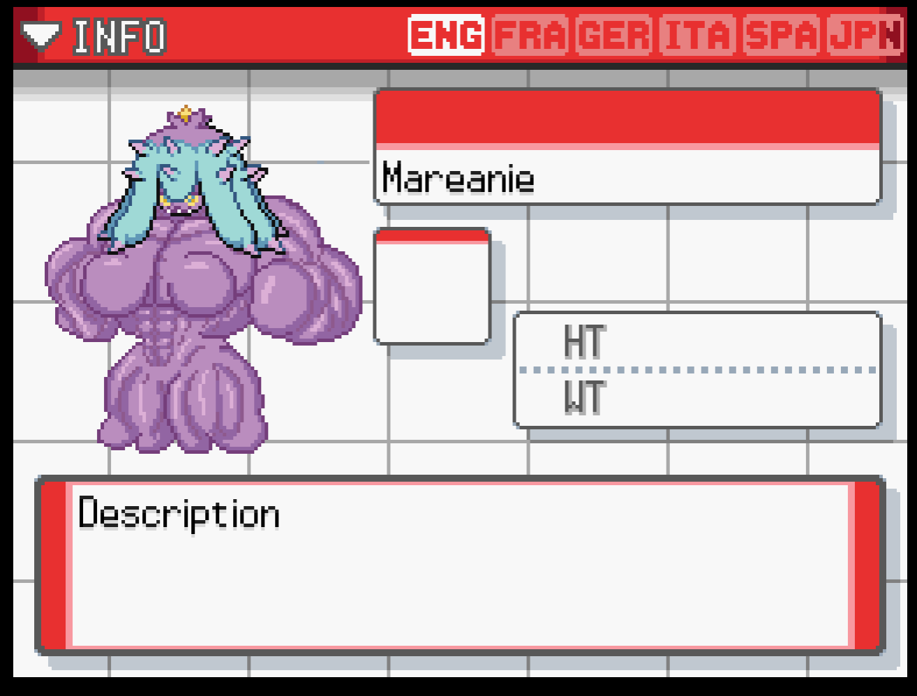 abs anthro biceps big_muscles breasts female hyper hyper_muscles large_muscles mareanie muscles muscular muscular_arms muscular_female muscular_legs muscular_thighs nintendo pecs pixel_art pokémon_(species) pokemon starfish xxdexseaxx