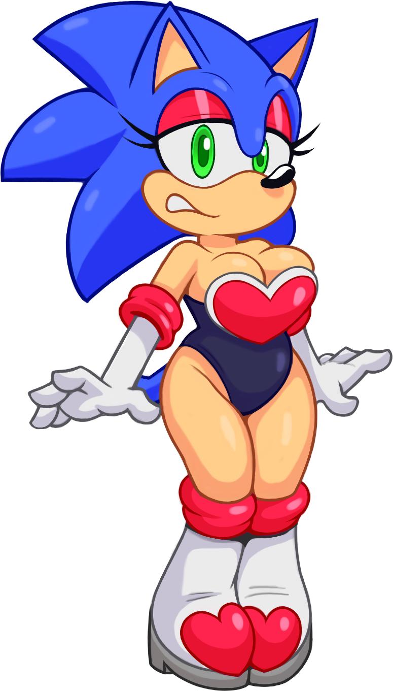 acstlu, anthro, blue body, blue fur, boots, breasts, cleavage, clothed, clothing, cosplay, curvaceous, curvy figure, eulipotyphlan, eyelashes, eyeshadow, female, female only, footwear, fur, genderswap, genderswap (mtf), gloves, green eyes, handwear, heart, hedgehog, hi res, leotard, makeup, mammal, mtf crossgender, rouge the bat (cosplay), rule 63, sega, simple background, solo, solo female, sonic (series), sonic the hedgehog, sonic the hedgehog (series), sonique the hedgehog, voluptuous