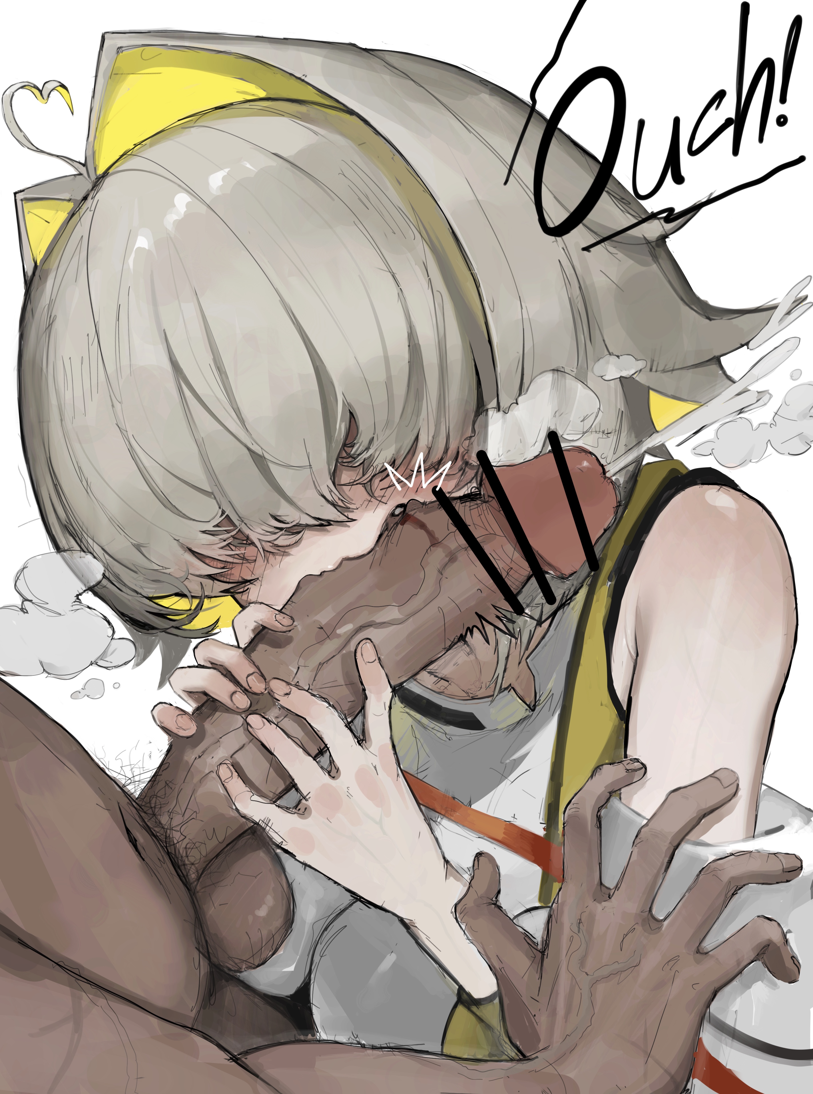 balls, bar censor, censored, cum, ejaculation, elegg (nikke), erection, female, goddess of victory: nikke, male, penis, pubic hair, taksinty123, testicles