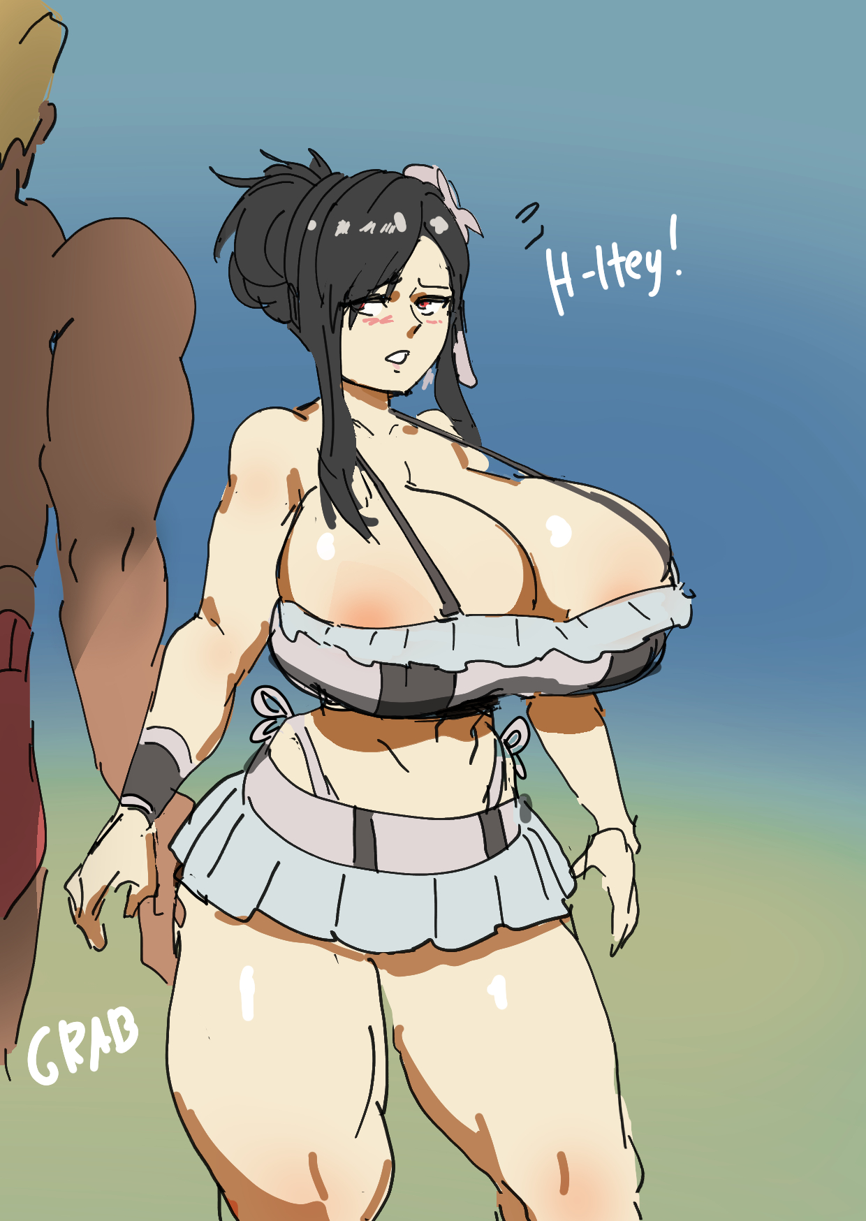 1girls, bathsalts1, big breasts, black hair, breasts, busty, curvaceous, curvy, curvy body, curvy female, curvy figure, female, final fantasy, final fantasy vii, final fantasy vii rebirth, final fantasy vii remake, hat, huge breasts, large breasts, red eyes, swimsuit, thick thighs, thighs, tifa lockhart, tifa lockhart (shining spirit), voluptuous