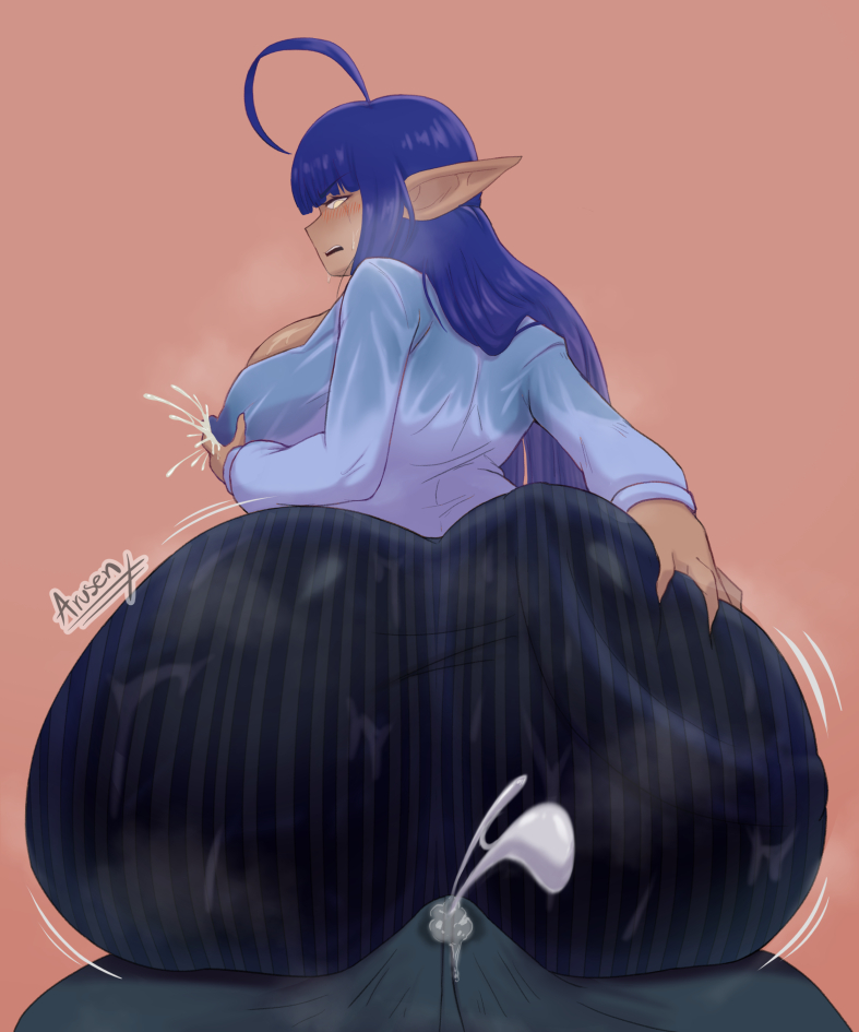 1girls, 2024, 2d, 2d (artwork), arusen, ass, ass crack, assjob, big ass, big breasts, big butt, big thighs, blue hair, breasts, brown skin, bubble ass, bubble butt, butt crack, buttjob, buttjob over clothes, cum, cum through clothes, cum through clothing, cumming, cumming together, elf, elf ears, elf female, erect nipples, erect nipples under clothes, erect penis, erection, female, gigantic ass, gigantic butt, grabbing, grabbing breasts, grabbing own breast, grope, groping, groping ass, groping breasts, groping butt, groping from behind, groping self, hand on ass, hand on butt, hand on hip, hands on ass, hands on butt, huge ass, huge breasts, huge butt, huge thighs, large ass, large thighs, long hair, male, massive ass, massive butt, mouth, nipples, oc, open mouth, original character, penis, precum, precum through clothing, shiny ass, shiny breasts, shiny butt, shiny hair, shiny skin, sitting, sitting on lap, sitting on penis, sitting on person, steam, steaming body, steamy, steamy breath, sweat, sweatdrop, sweaty ass, sweaty body, sweaty breasts, sweaty legs, thick ass, thick thighs, thighs, tight, tight clothes, tight clothing, tight pants, wet, wet body, wet clothes, wet skin, yellow eyes