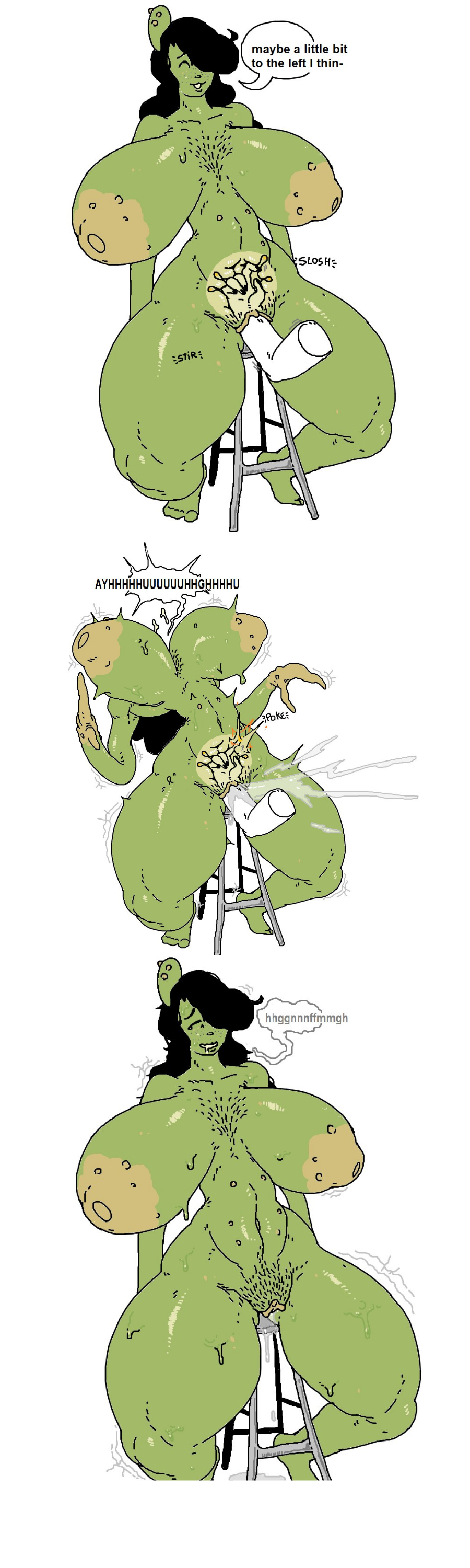 del_nsfw fisting huge_breasts humanoid plant plant_girl pussy_juice_drip squirting x-ray