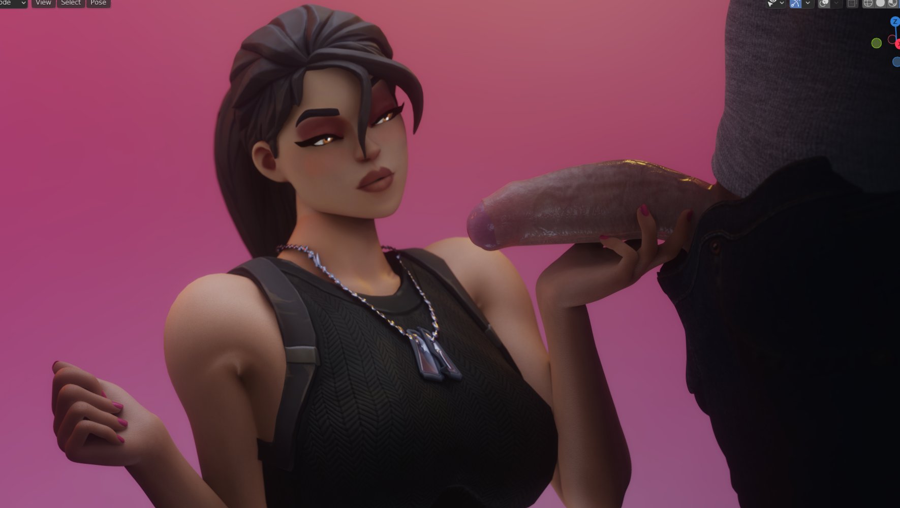 3d, blush, blushing, clothed, clothed female, clothed male, clothing, completely nude, female, fortnite, fortnite: battle royale, holding penis, interracial, jjjjd, light skin, light-skinned male, looking at partner's penis, looking at penis, male, nude, nude female, nude male, pale skin, pale-skinned male, penis, penis out, ramirez (fortnite), ramirez (fortnite) (model), tagme