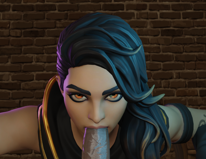 1boy1girl 1girls 3d alley black_hair brown_eyes clothed_female dark-skinned_female eye_contact eyebrows eyelashes eyeshadow fellatio female fortnite fortnite:_battle_royale general_lewd human light-skinned_female light_skin male naughty_face oral orange_eyes penis pov sandstorm_(fortnite) seductive_eyes short_hair straight sucking tagme tattoo topwear two_tone_hair yellow_hair