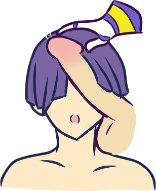 covered_eyes disembodied_hand disembodied_penis drawfag drawthread_request erection ex_(puyo_puyo_tetris) gay male_focus male_only naked penis penis_on_face purple_hair puyo_puyo saliva sasaki_maguro solo_male