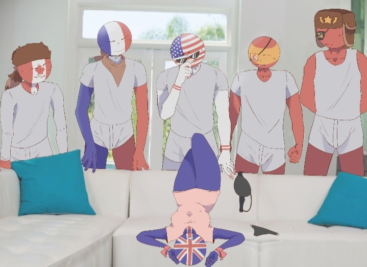 1girls 5boys canada_(countryhumans) couch countryhumans countryhumans_girl france_(countryhumans) lma piper_perri_surrounded soviet_union_(countryhumans) spain_(countryhumans) tight_clothing underpants underwear united_kingdom_(countryhumans) united_states_of_america_(countryhumans)