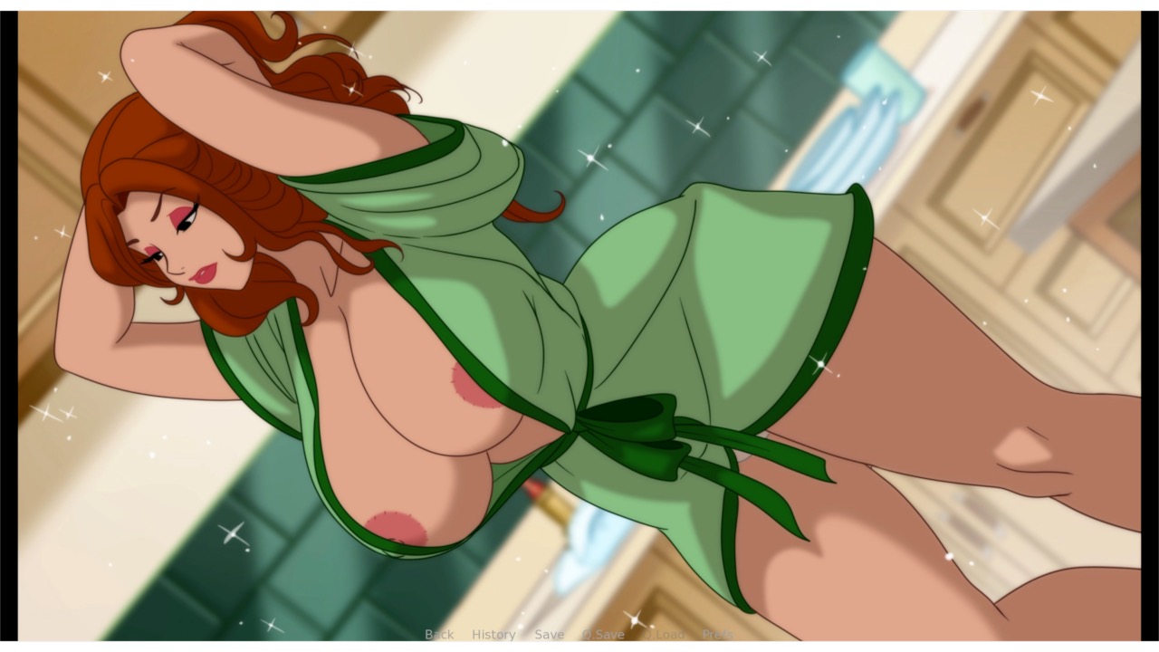 1girls, big breasts, breasts, brown hair, debra (discreenvision), discreenvision, dressing gown, eyes half open, female, female focus, female only, gown, half-closed eyes, hands behind head, hips, hourglass figure, huge breasts, inusen, large breasts, long hair, mature female, milf, mother, nipples, older female, original, original character, the secret of the house, thick thighs, voluptuous, wide hips