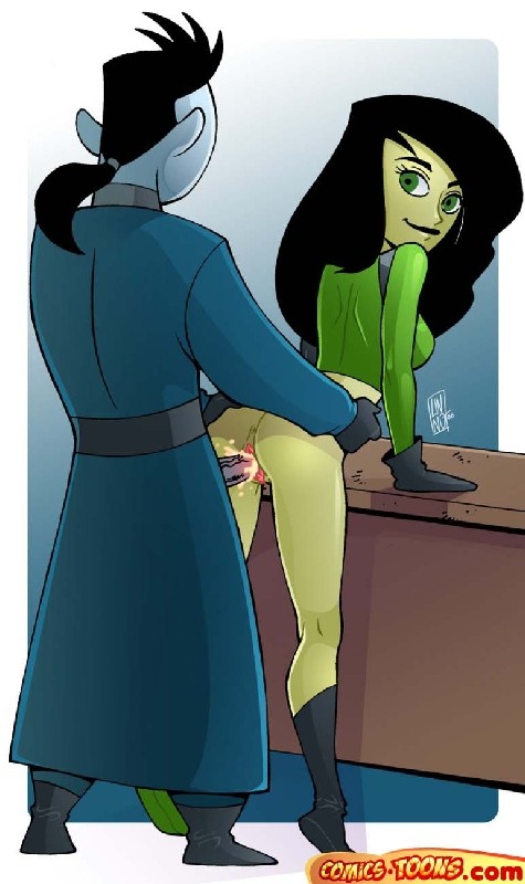 comics-toons disney dr._drakken female human kim_possible linno male pussy shego straight straight_hair tagme unseen_male_face