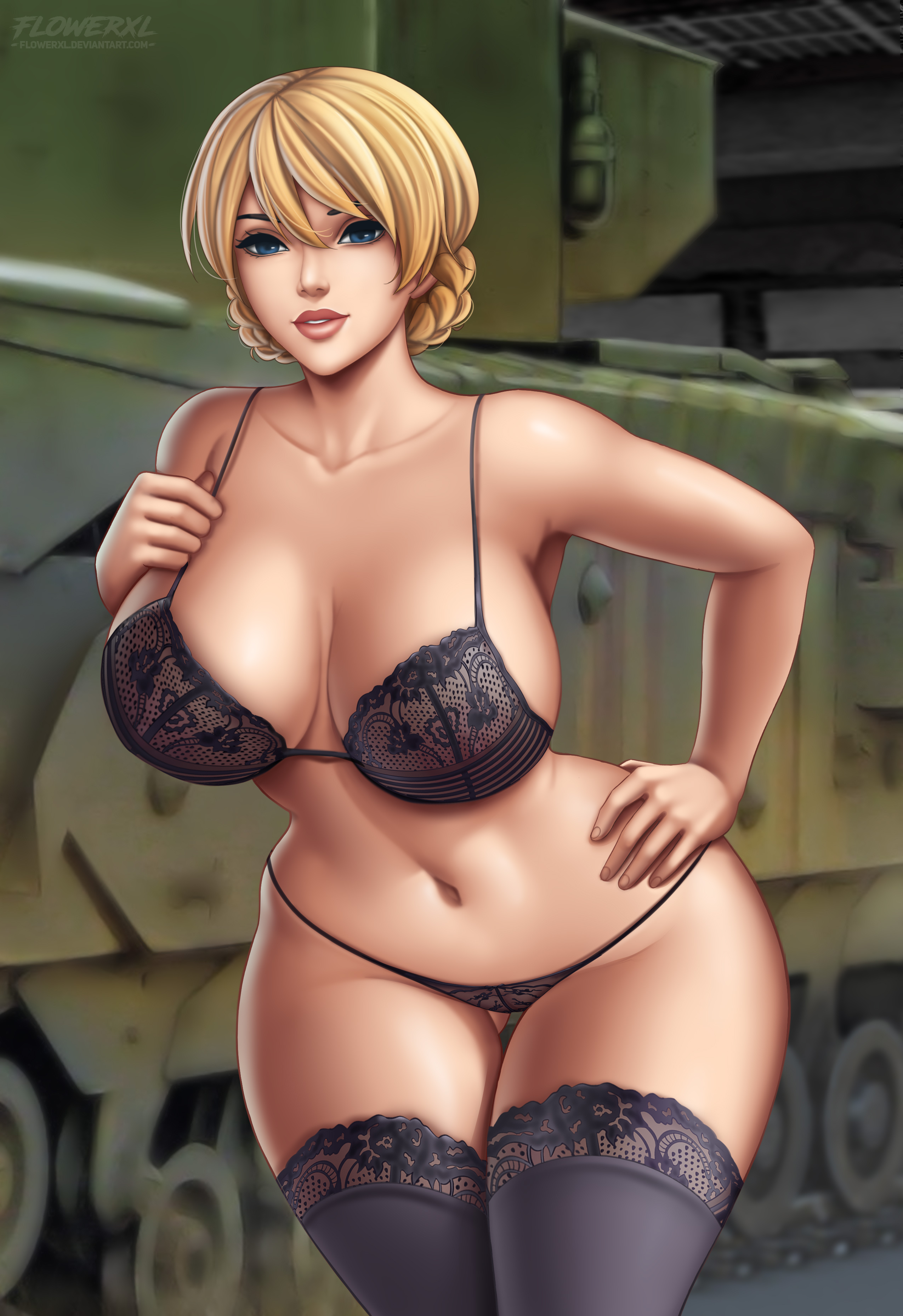 adult, ass, big ass, big breasts, big hips, breasts, darjeeling, female, flowerxl, girls und panzer, hourglass figure, mature female, milf, mommy, thick thighs, wide hips