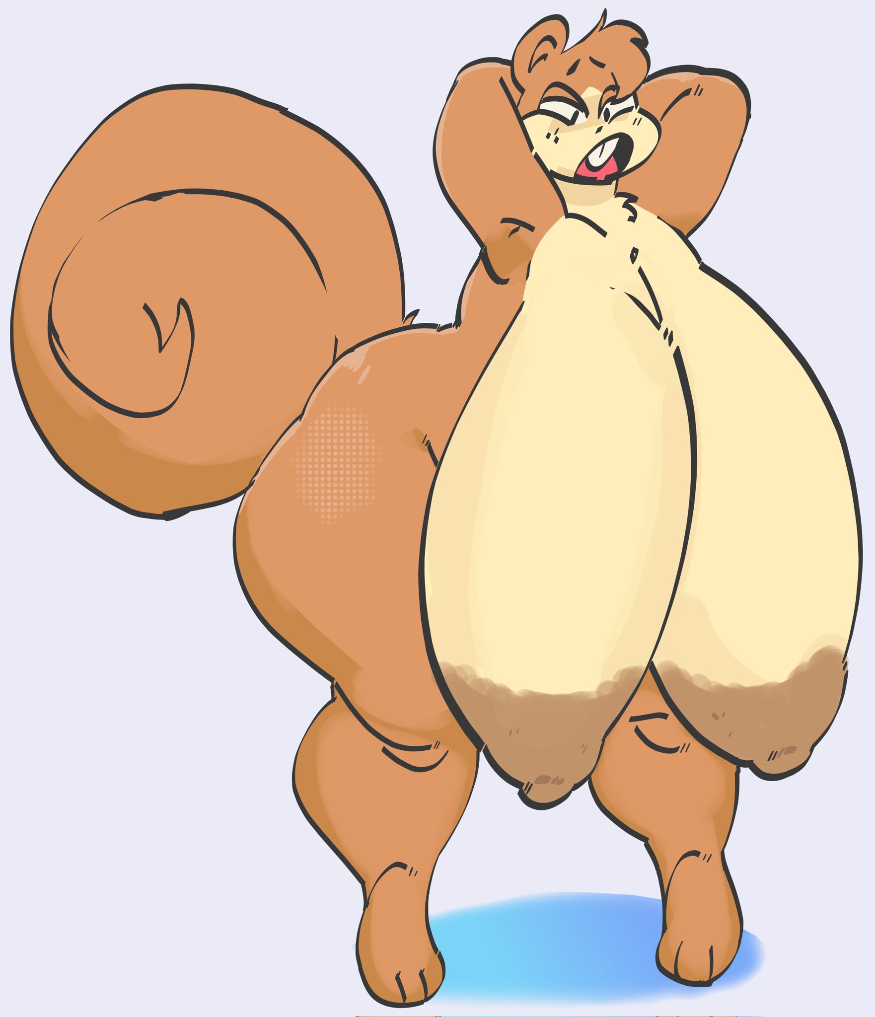 1girls, 2021, anthro, areolae, armpits, arms up, breasts, brown fur, bushy tail, cleavage, curvaceous, curvy, curvy figure, female, hands behind head, large breasts, long breasts, mammal, mooncheez3, nickelodeon, nipples, nude, nude female, rodent, sagging breasts, sandy cheeks, smooth fur, solo, solo female, solo focus, spongebob squarepants, squirrel, thick thighs, venus body, voluptuous, wide hips