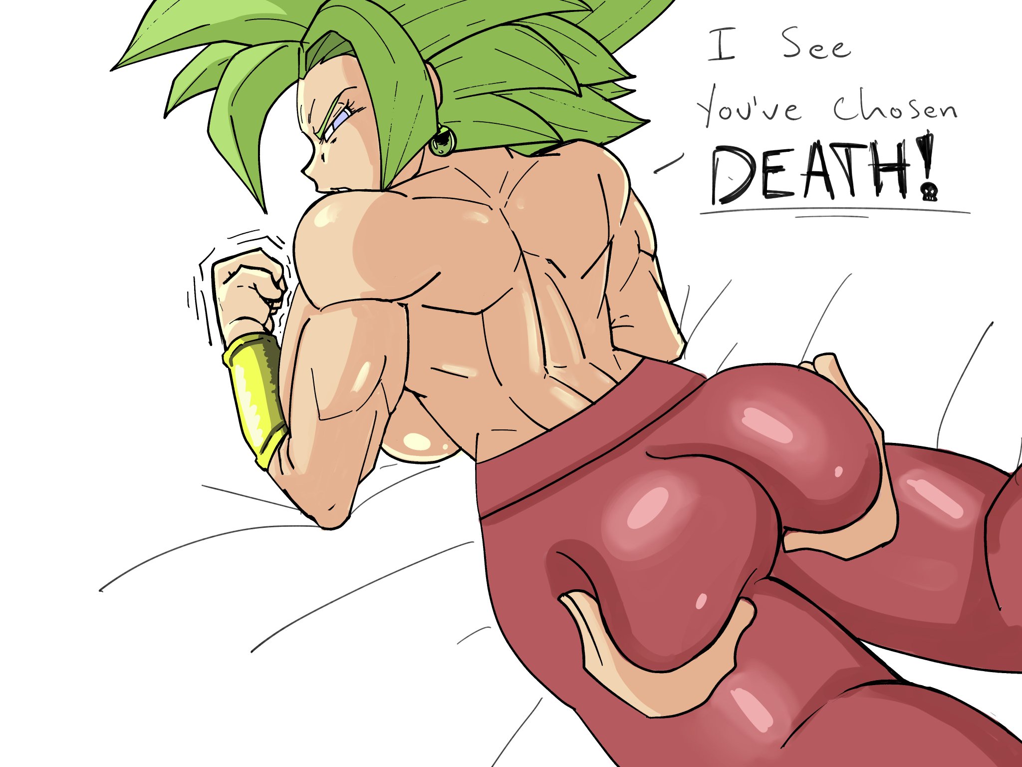 1girls, ass, ass grab, big ass, big butt, butt grab, dragon ball, dragon ball super, female, female saiyan, green hair, groping, huge ass, kefla, legendary super saiyan, pseudocel, saiyan, shounen jump, super saiyan, super saiyan 2, thick ass, universe 6 saiyan/universe 7 saiyan, universe 6/universe 7