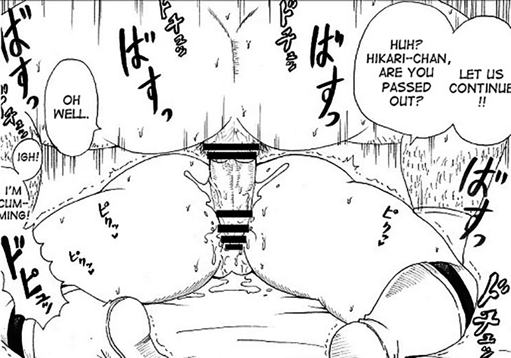 1boy, 1girls, ass, broken rape victim, comic, cum, cum in pussy, cum inside, dawn (pokemon), defeated, english text, female, hiker (pokemon dppt), hiker (pokemon), human, male, monochrome, nintendo, old male, pokemon, pokemon dppt, porkpie hat, pussy, rape, sex slave, text, vaginal penetration, vaginal sex