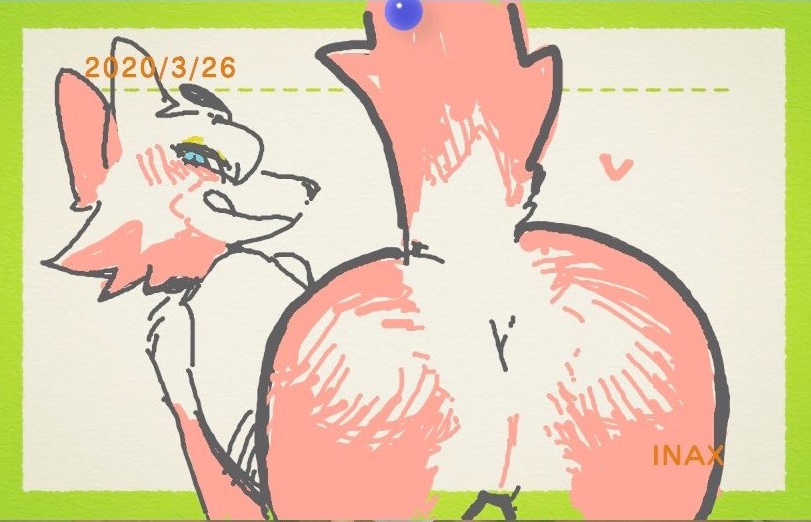 2020, alternate body type, animal crossing, anthro, anus, ass, ass focus, audie (animal crossing), bebebebebe, blue eyes, blush, canid, canine, canis, dated, female, fur, furry, furry only, genitals, hair, heart, looking at viewer, looking back, mammal, nintendo, presenting, presenting anus, presenting hindquarters, presenting pussy, pussy, raised tail, rear view, smile, solo, tail, tongue, tongue out, video games, wolf
