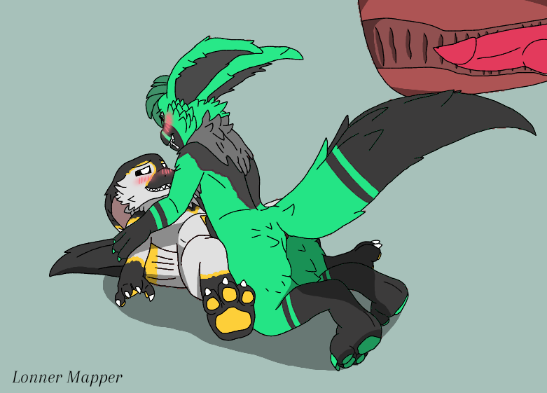 anal anal_sex angel anus black_body black_fur dragon dutch_angel_dragon dutchie furry furry_ass furry_ears furry_tail green_eyes green_hair green_skin green_tail grey_fur sex tail teal_body teal_fur xlonner99 yellow_fur yellow_paw yiff