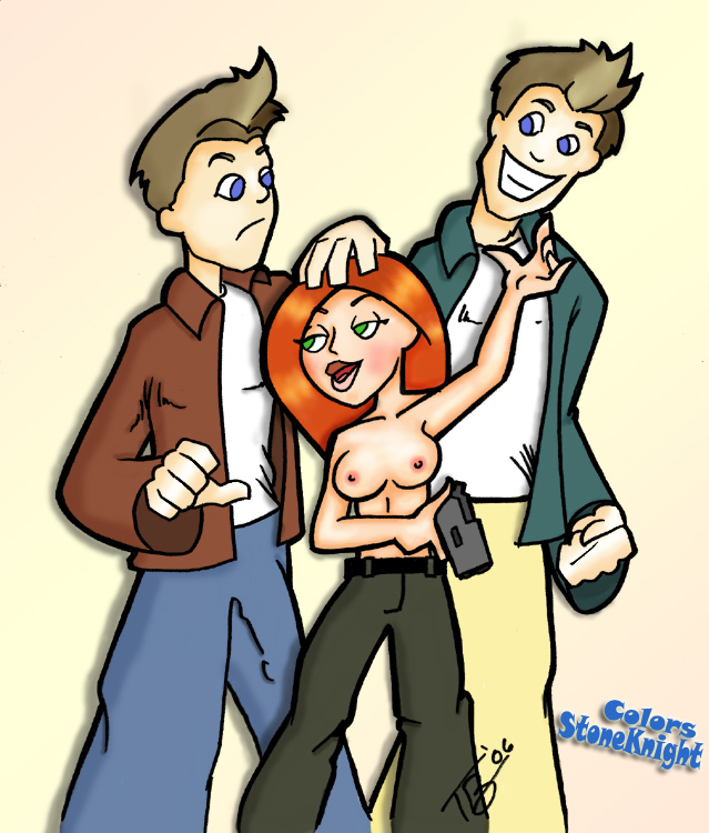 2006 color colored disney drunkenartist female human jim_possible kim_possible kimberly_ann_possible male nipples orange_hair redhead stoneknight straight straight_hair tim_possible