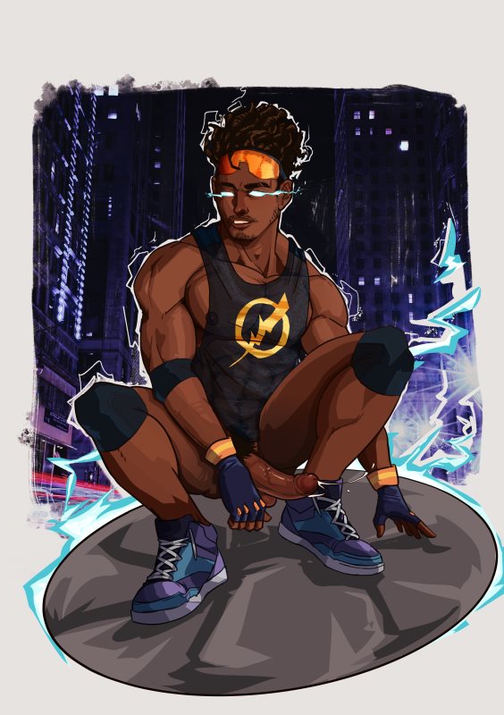 african african_male black_penis boner dark-skinned_male dark_skin dc dc_comics erect_penis erection hard_on male male_only melanin muscles muscular muscular_male penis_out precum precum_drip static_(superhero) superhero tavrosdraws teen_boy uncut veiny_penis virgil_hawkins