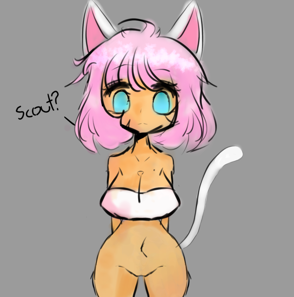 1girls antero blue_eyes bottomless cat_ears cat_tail catgirl color dj_(tds) grey_background neko_dj pink_hair pussy roblox roblox_game robloxian rule_63 self_upload short_hair short_pink_hair simple_background sketch tagme tail tan_body tower_defense_simulator white_cat_tail white_tail