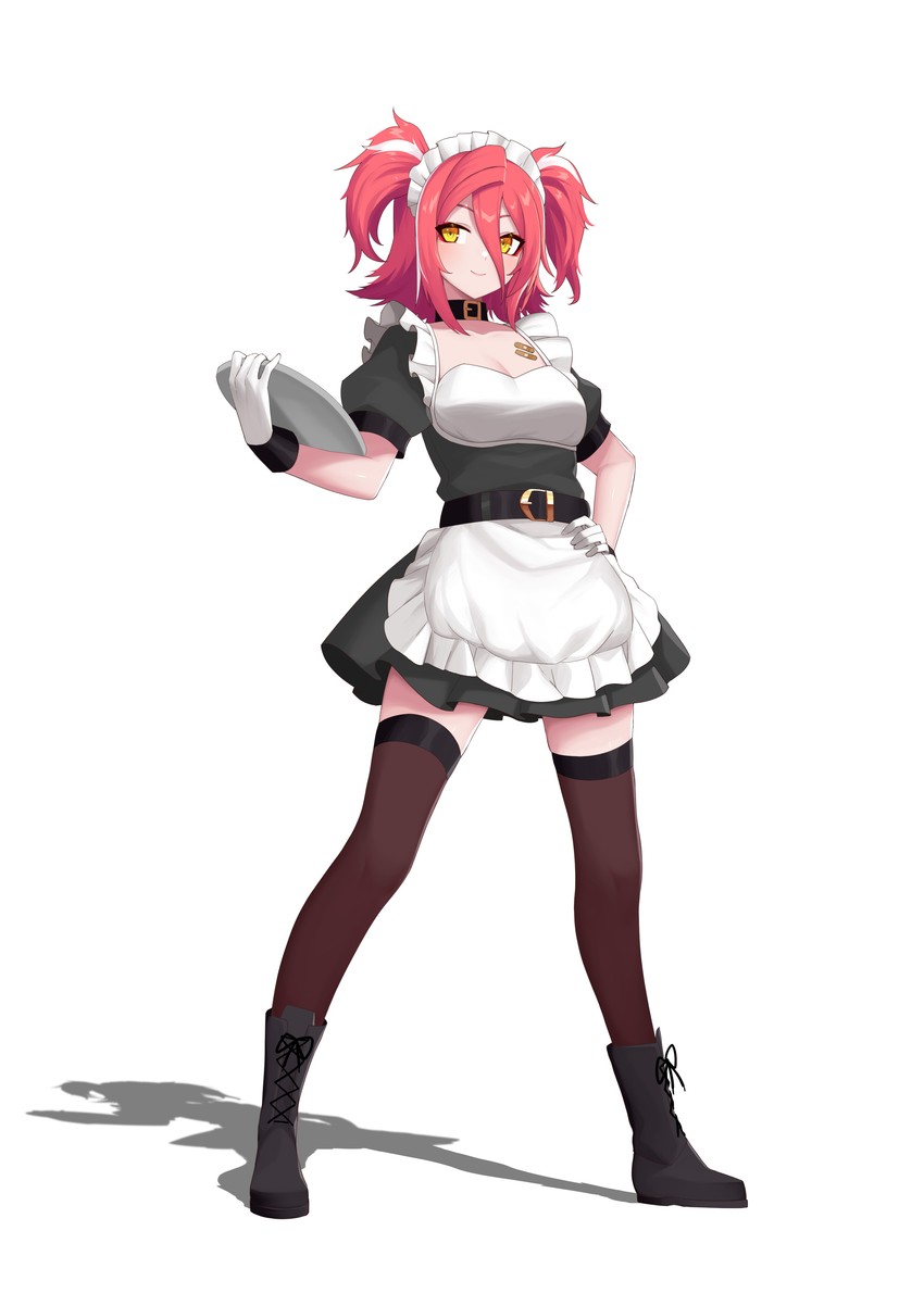 1girls female hololive hololive_china hololive_china_gen_1 maid thighhighs virtual_youtuber yogiri_(hololive) z_jun·dd_zhong