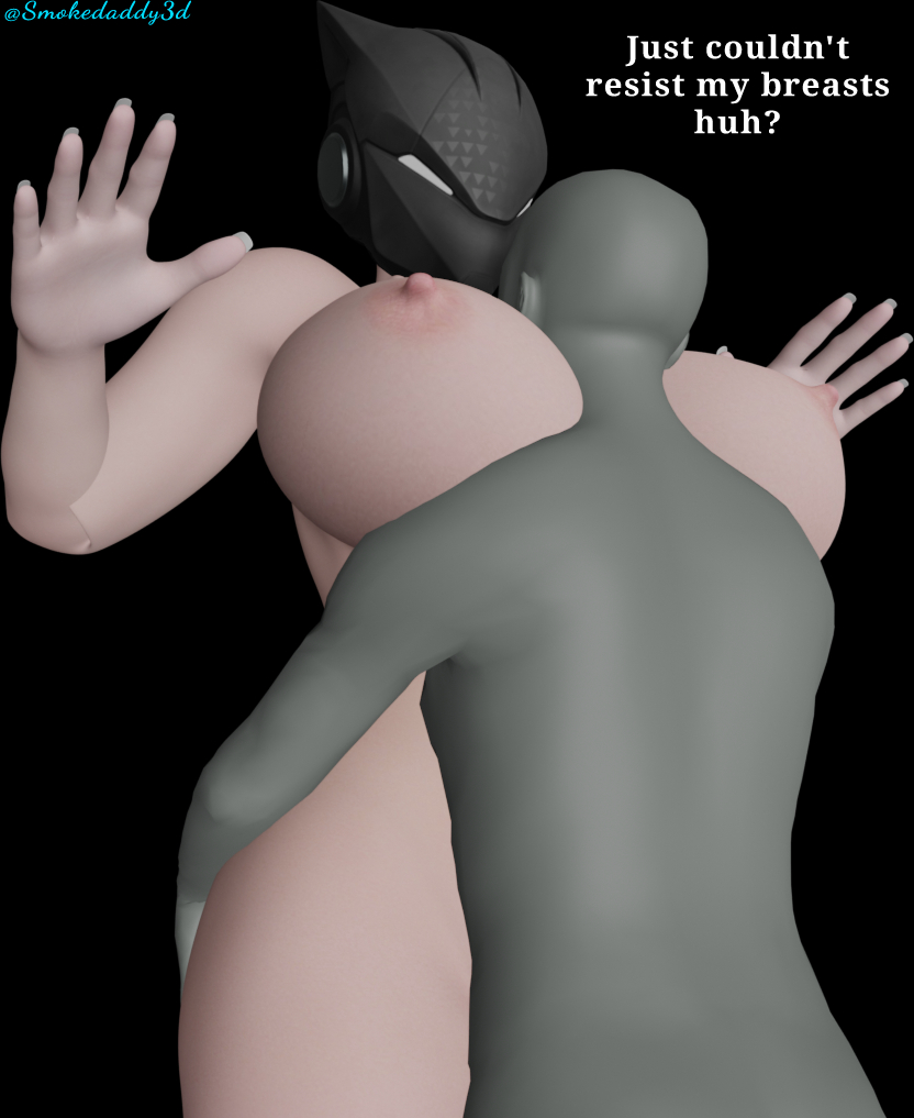3d, anon, areolae, armored lynx (fortnite), ass, ass grab, big breasts, breasts, butt grab, female, fortnite, fortnite: battle royale, horny, hugging, lynx (fortnite), nude, shocked, smokedaddy, tagme, text