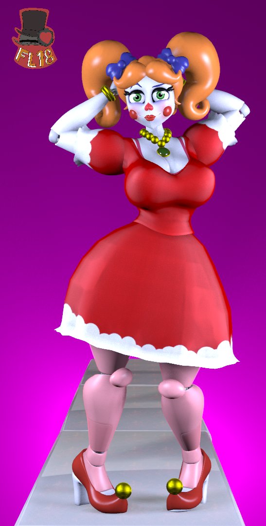 3d, anthony blender, baby (fnafsl), circus baby, circus baby (fnaf), circus mommy, circus mommy 1.0 (anthony blender), female, five nights at freddy's, five nights at freddy's: sister location, fnaf, green eyes, orange hair, scottgames, sister location, solo, white skin