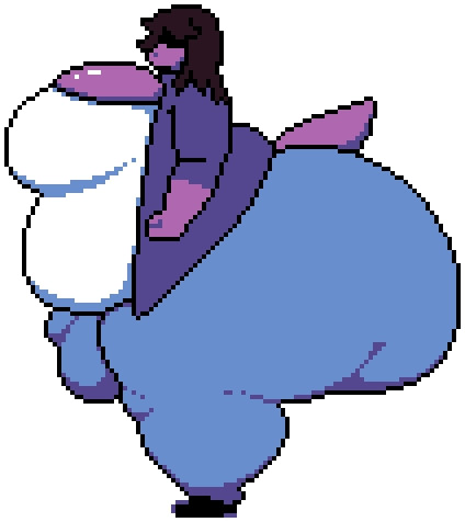 anthro bbw big_ass big_breasts breasts bubble_butt chip_at_night cleavage deltarune furry futanari giant_ass huge_ass huge_breasts overweight penis purple_skin side_view susie_(deltarune) tagme thick_thighs wide_hips