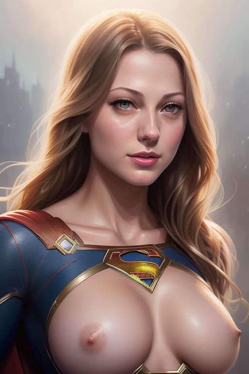 ai_generated female nudity oil supergirl supergirl_(cw)