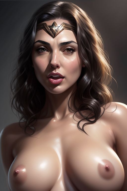 ai_generated brown_hair female nudity oil wonder_woman