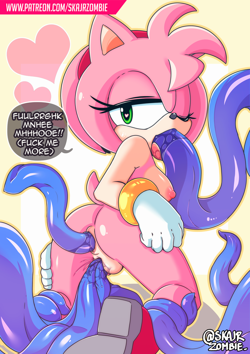 1girls all_the_way_through amy_rose anal ass blue_tentacles breasts female gloves green_eyes heart-shaped_pupils looking_back nipples open_mouth oral penetration pink_fur pink_hair pussy restrained sex short_hair skajrzombie sonic_(series) spread_legs tentacle tongue tongue_out triple_penetration triple_vaginal vaginal_penetration