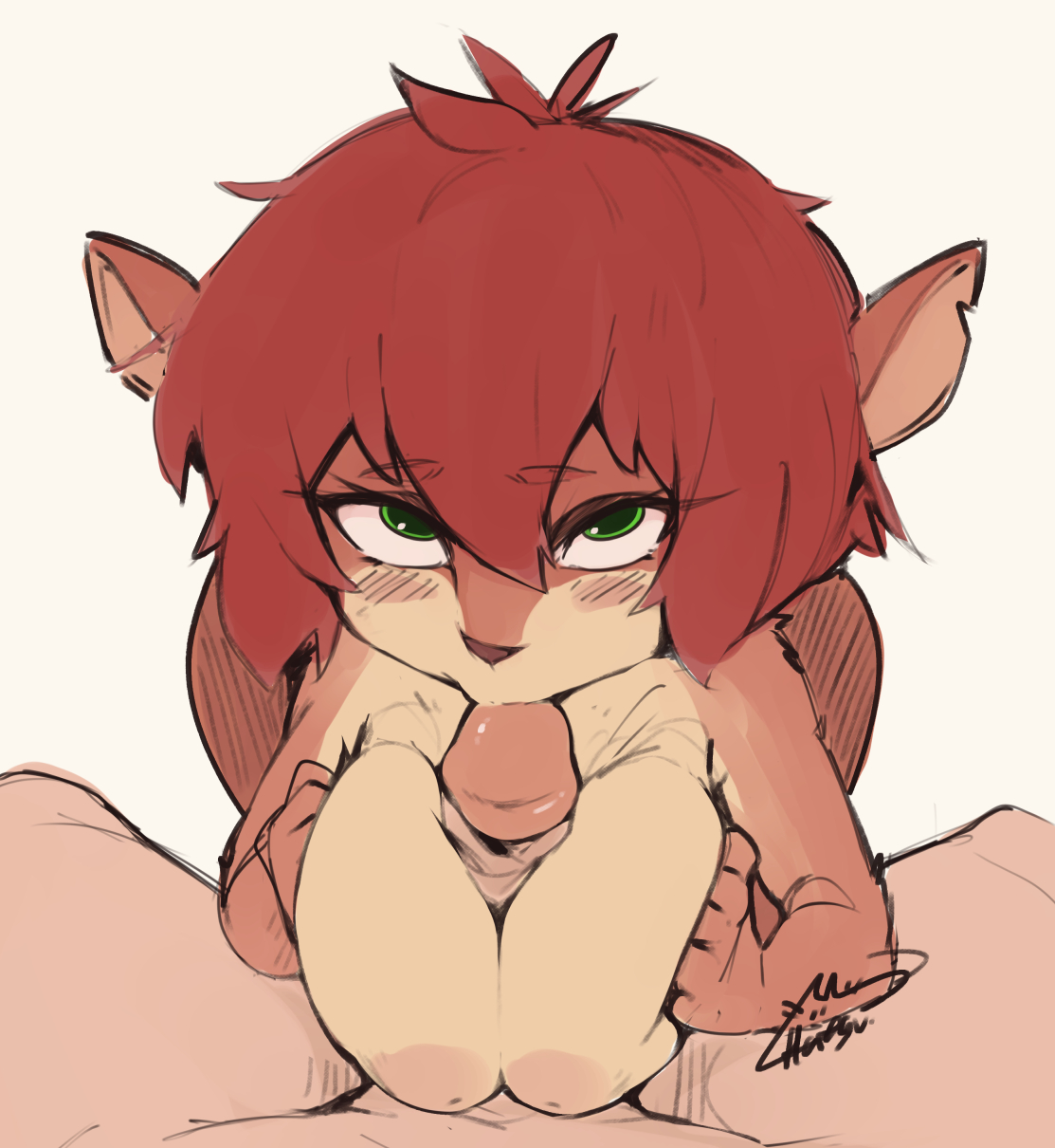 1boy, 1girls, activision, anthro, areola, areolae, big breasts, breast squish, breasts, elora, faceless male, faun, faun (spyro), fellatio, female, female focus, female/male, furry, green eyes, hatsumiilkshake, human, human on anthro, interspecies, light skin, light-skinned male, looking at viewer, male, male human/female anthro, male pov, male/female, nipples, oral, paizuri, penis, penis tip, pov, spyro reignited trilogy, spyro the dragon, sucking, sucking tip, titjob, white skin