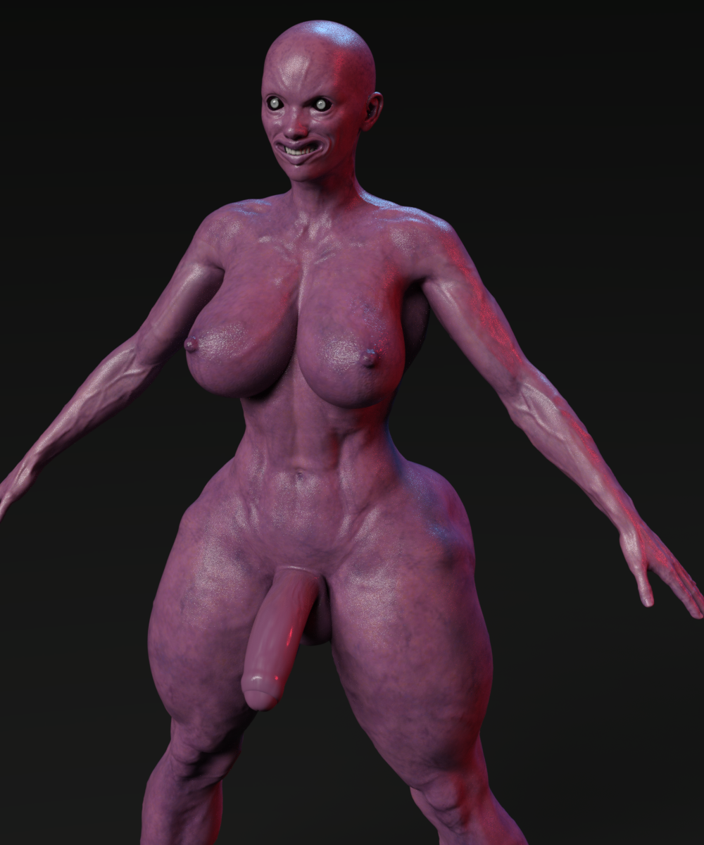 3d big_breasts black_sclera breasts crazy crazy_eyes creepy creepypasta daz_studio futa_only futanari horror insane insane_eyes misuzalha3d monster_futa monster_girl mrs._x muscular muscular_futanari nightmare_fuel nipples penis piercing_eyes purple_skin render scary scary_face tyrant ugly ugly_woman veins wide_smile