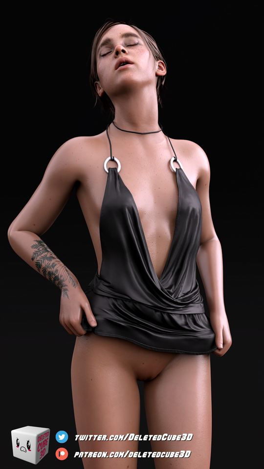 1girls, 3d, 9:16, aged up, athletic, athletic female, bare legs, black dress, breasts, brown hair, busty, cleavage, deep cleavage, deletedcube3d, dress, ellie (the last of us), ellie williams, female, female only, freckles, hourglass figure, medium breasts, naughty dog, older, skimpy, skimpy clothes, skimpy dress, skinny, slim, small breasts, solo, standing, tagme, tattoo, the last of us, the last of us 2, wide hips
