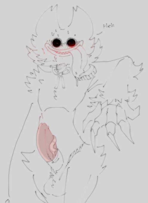1boy, balls, bowtie, claws, erection, fluffy, fur, heart-shaped pupils, huggy wuggy, long tongue, male, male only, monster, nervous, penis, poppy playtime, presenting penis, sharp claws, sharp teeth, smile, solo, sweat, teeth, teratophilia, testicles, tongue, tongue out