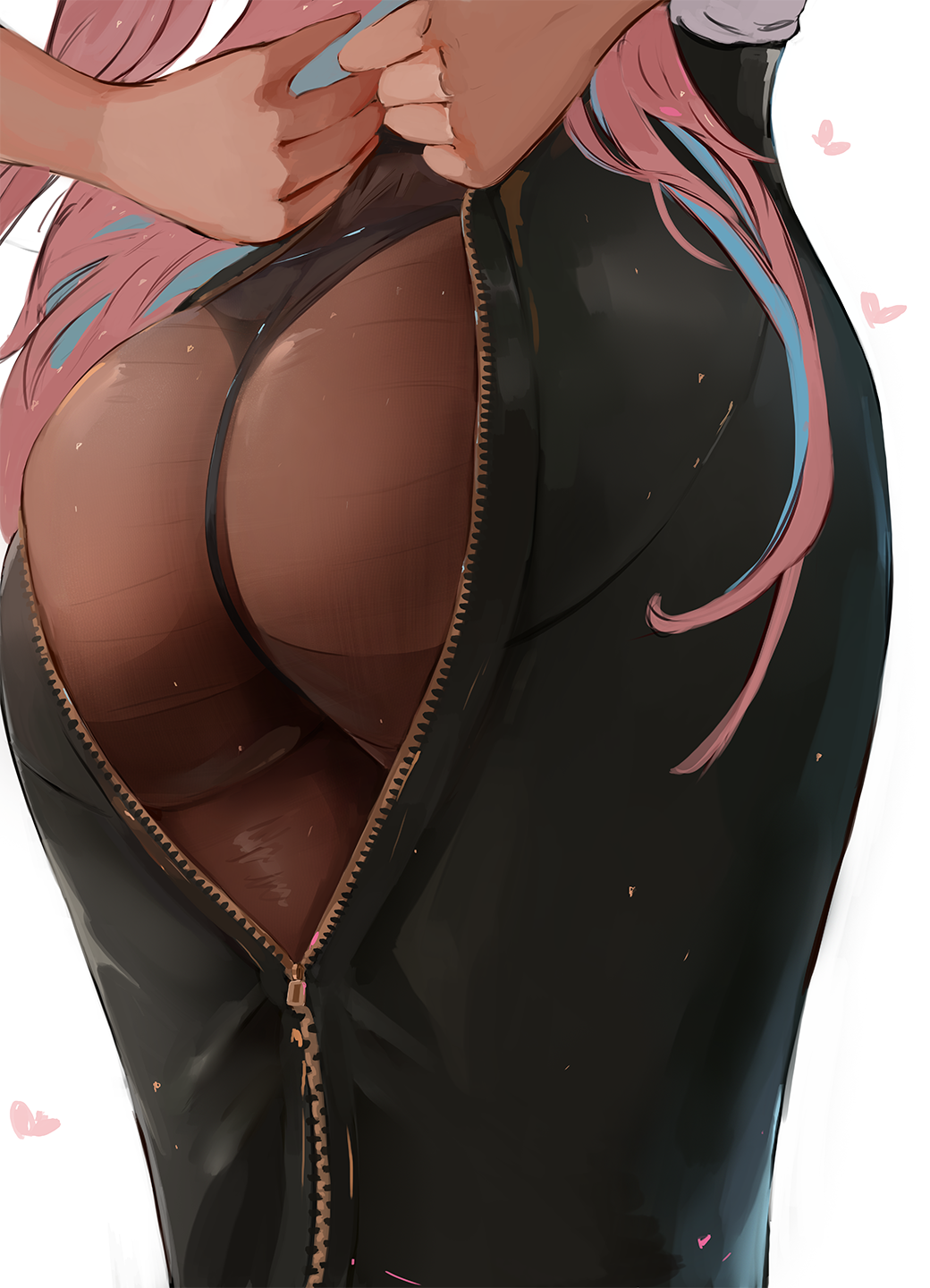 1girls, 2021, ass, ass focus, black skirt, clothed, clothed female, female, huge ass, long hair, miraihikari, office lady, original, original character, pink hair, png, shirt, simple background, skirt, solo female, thick thighs, thighs, undressing, white background, white shirt
