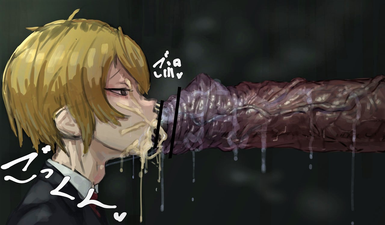 1boy, 1futa, big penis, blonde hair, breasts, canvassolaris, clothed, clothing, cum, cum in mouth, cumshot, erection, focus on penis, fully clothed, futa on male, futanari, huge breasts, huge cock, human, hyper penis, intersex, kirishima (canvassolaris), light skin, light-skinned male, male, male focus, messy, nasty, original, original character, pale skin, penis, sasaki (canvassolaris), short hair, size difference, solo focus, veins, veiny penis