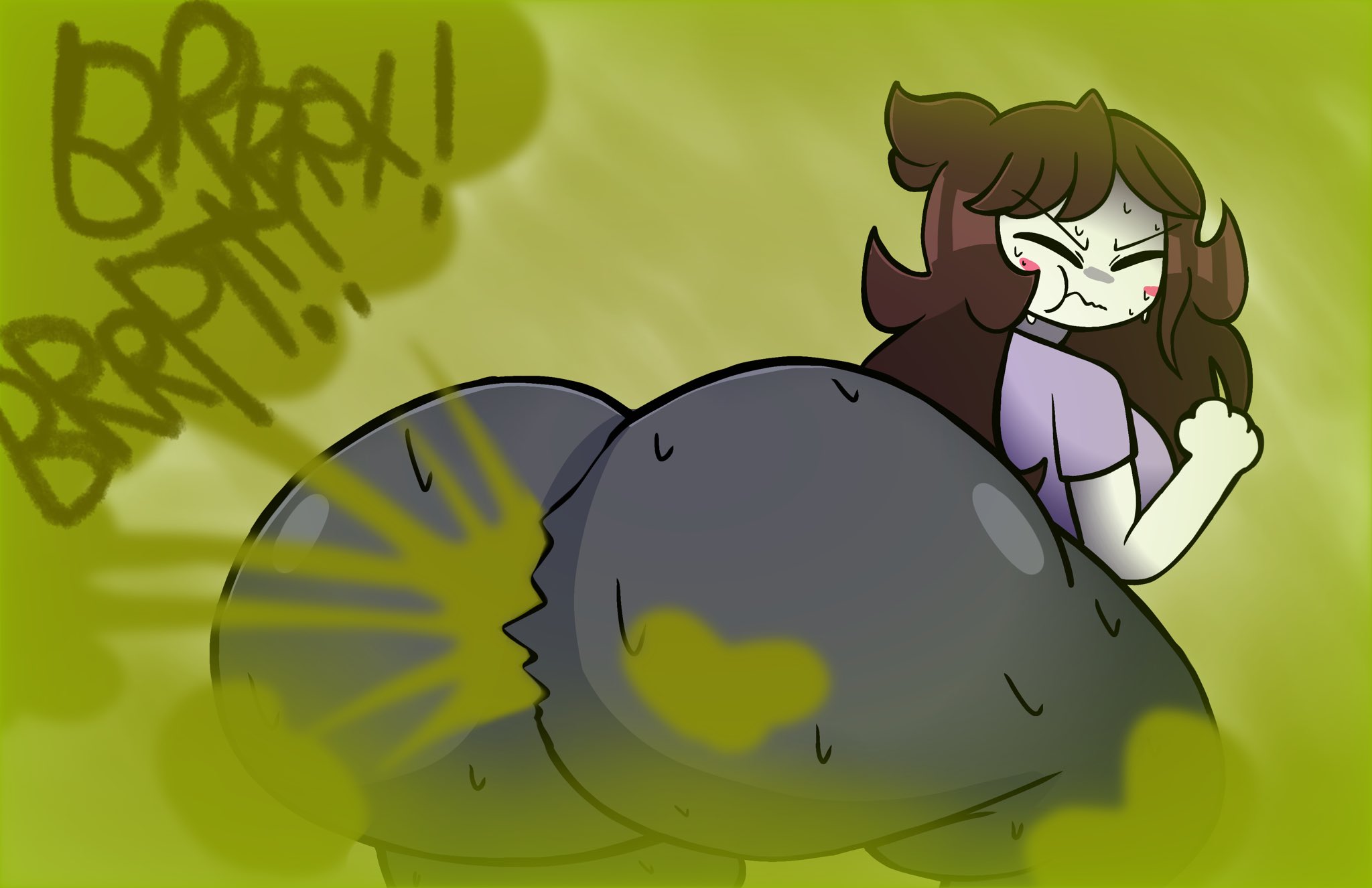 big ass, big butt, brap, clenched fist, fart, fart cloud, fart everywhere, fart fetish, jaiden, jaiden animations, remy900, tagme