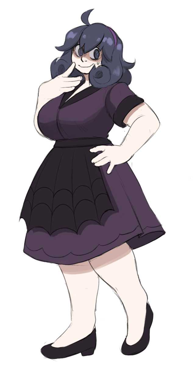 breasts, chubbuppy, chubby, female only, femsub, hex maniac, hex maniac (pokemon xy), large breasts, nintendo, pokemon, pokemon xy, stepfordization