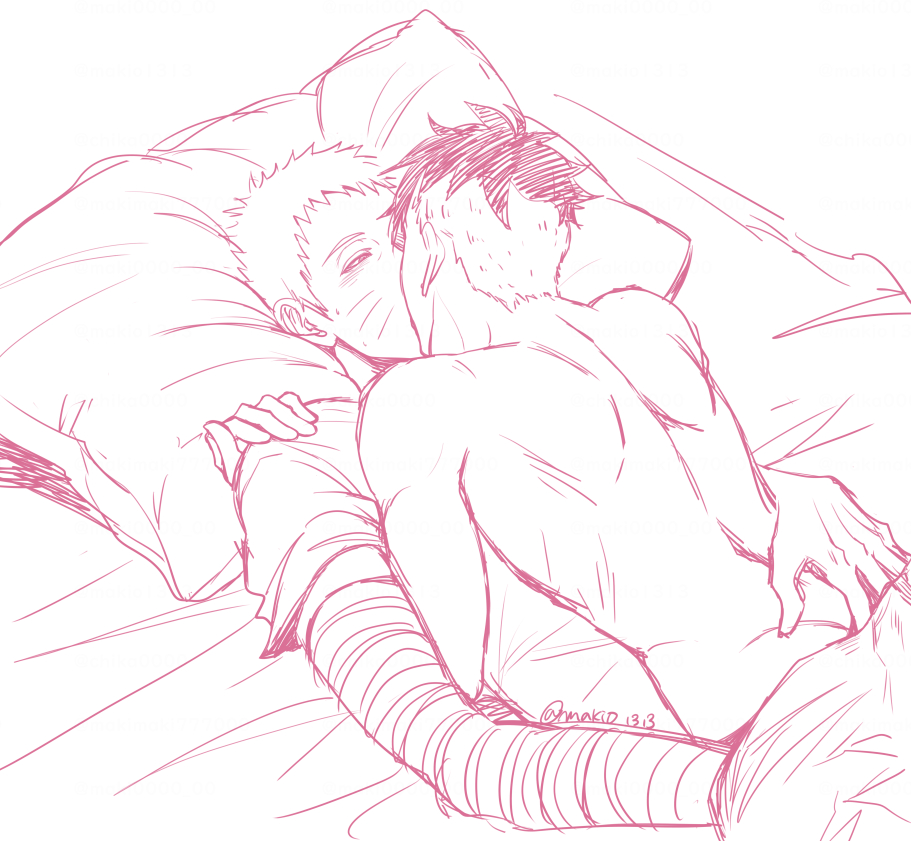 2boys, ambiguous penetration, artist request, boruto: naruto next generations, duo, duo focus, gay, half-closed eyes, kawaki, male, monochrome, multiple boys, multiple males, naruto, naruto (series), short hair, uzumaki naruto, yaoi